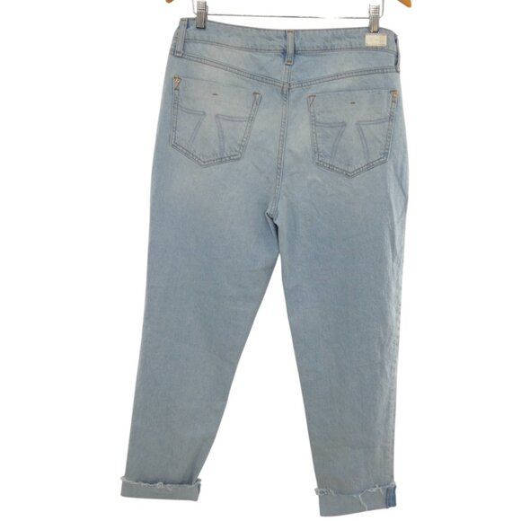 Seven7 Women's Light Wash Denim Distressed Thrashed Marilyn Boyfriend Relaxed 8 - Picture 4 of 6